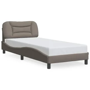 Bedframe zonder matras 80×200 cm stof taupe