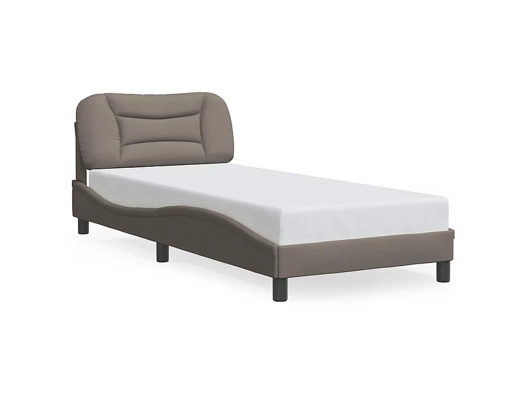 Bedframe zonder matras 80x200 cm stof taupe