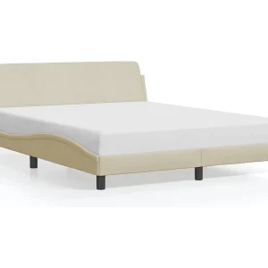 Bedframe "Dover" stof crèmekleurig 160×200 cm Bedframe "Dover" stof crèmekleurig 160×200 cm
