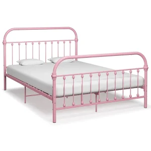 Bedframe metaal roze 120×200 cm Bedframe metaal roze 120×200 cm