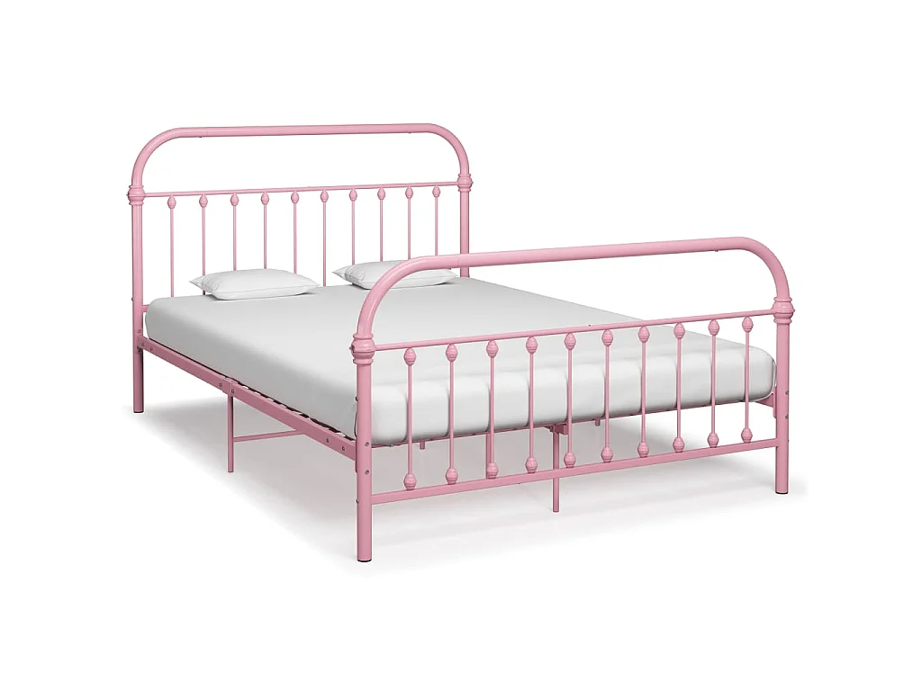Bedframe metaal roze 120x200 cm