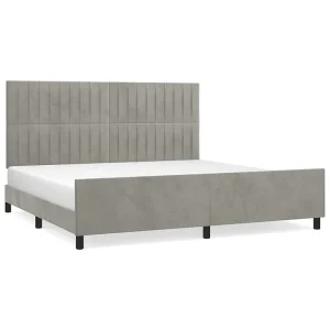 Bedframe zonder matras 200×200 cm fluweel lichtgrijs