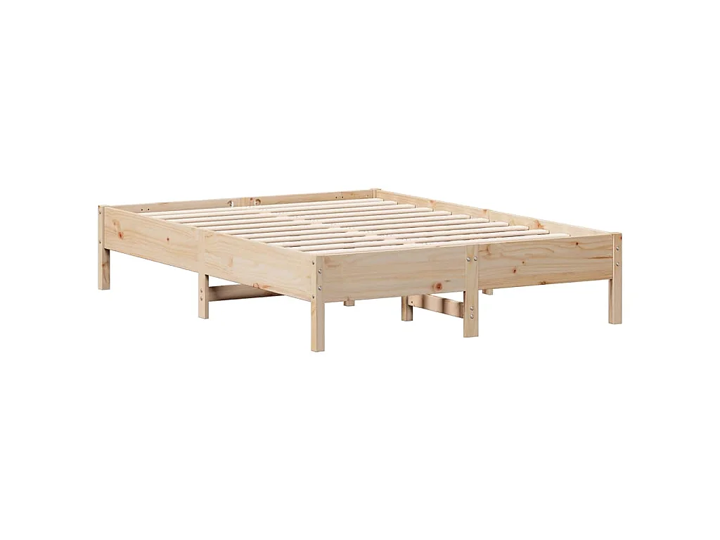 Bedframe zonder matras massief grenenhout 140x190 cm