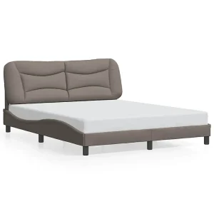 Bedframe zonder matras "Hvar" stof taupe 160×200 cm Bedframe zonder matras "Hvar" stof taupe 160×200 cm