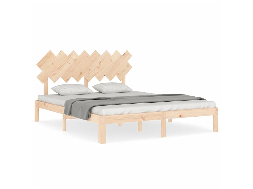 Bedframe zonder matras massief grenenhout 160x200 cm