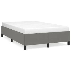 Bedframe zonder matras 120×190 cm stof donkergrijs Bedframe zonder matras 120×190 cm stof donkergrijs