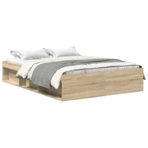 Bedframe sonoma eikenkleurig 140×200 cm Bedframe sonoma eikenkleurig 140×200 cm