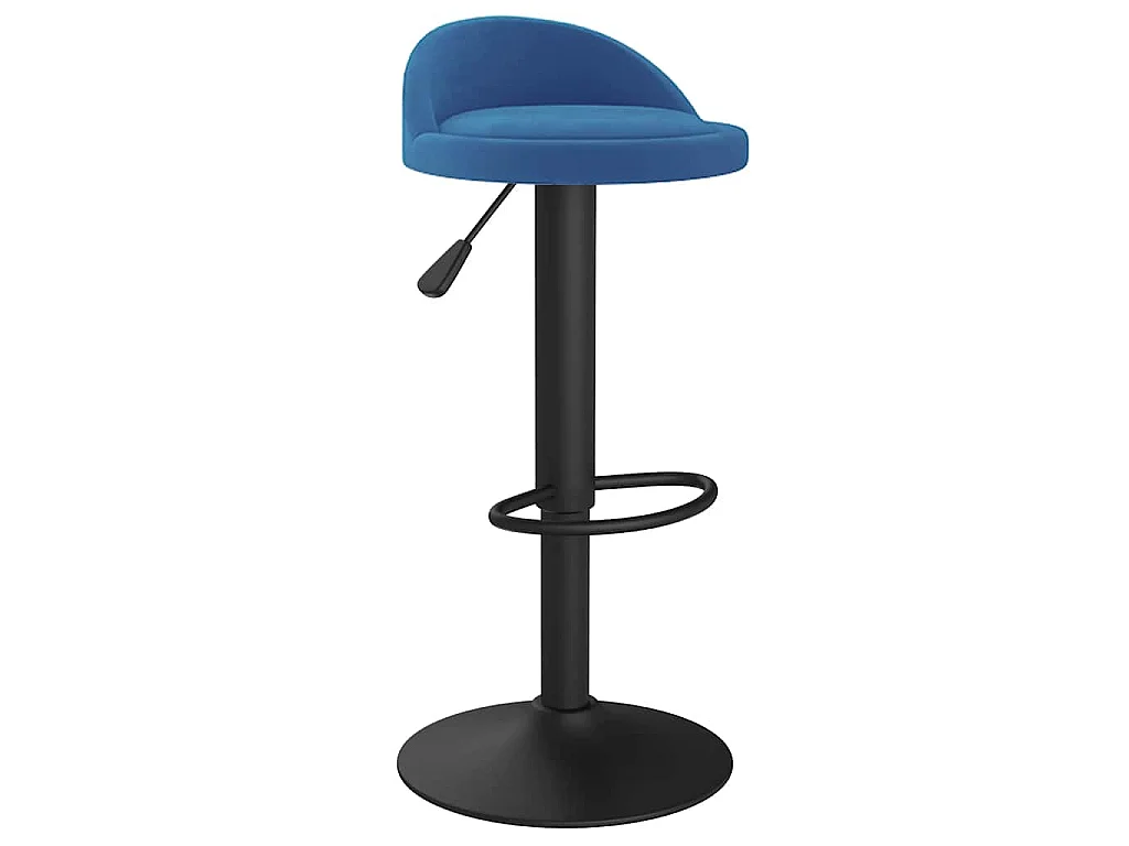 Barkruk fluweel blauw