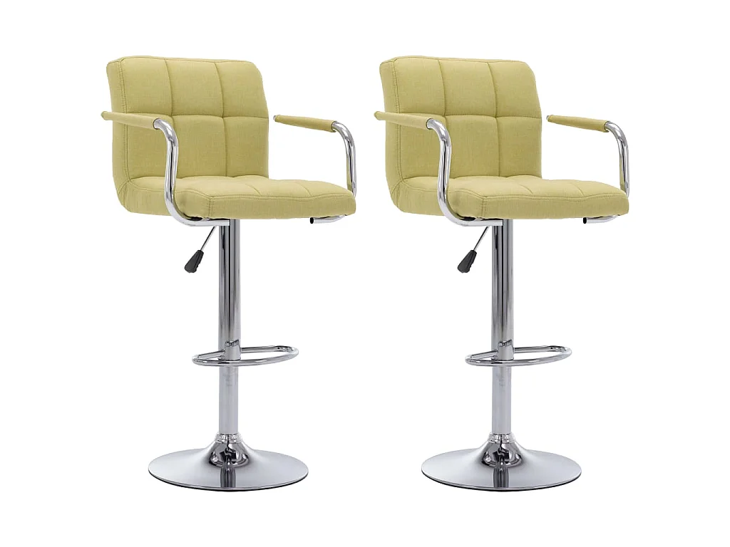 Barstoelen 2 st stof groen