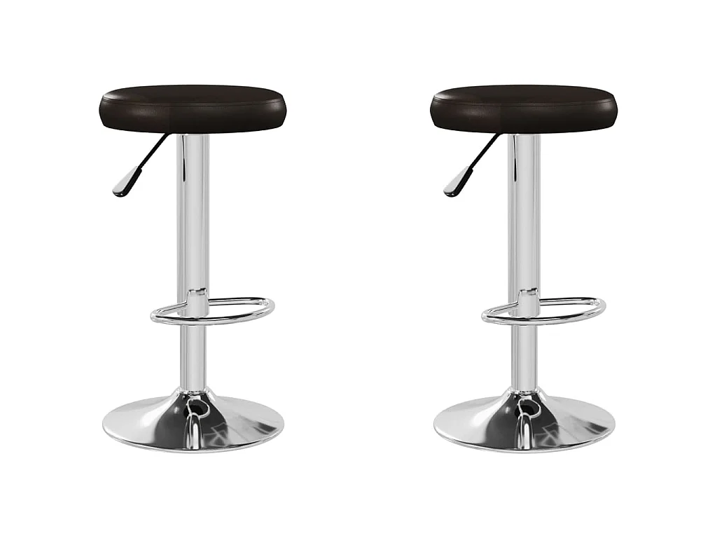 Barstoelen 2 st kunstleer bruin
