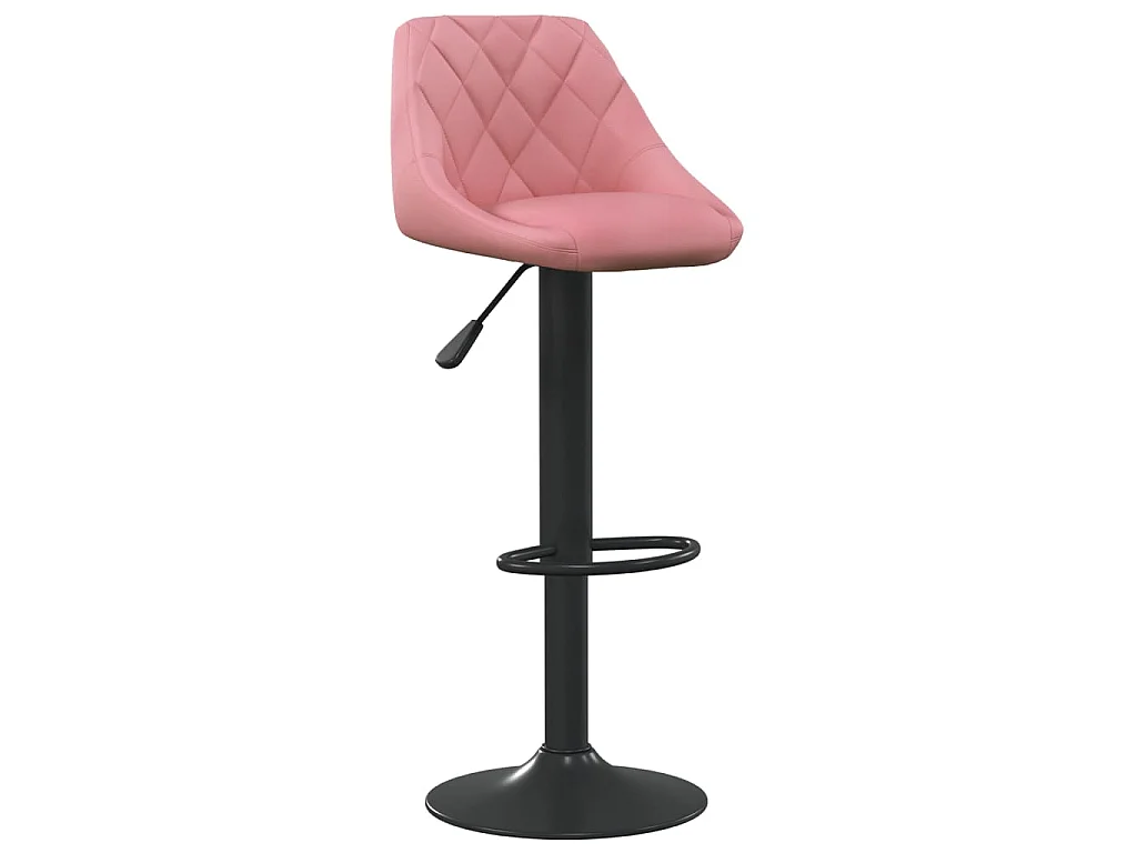 Barkruk fluweel roze