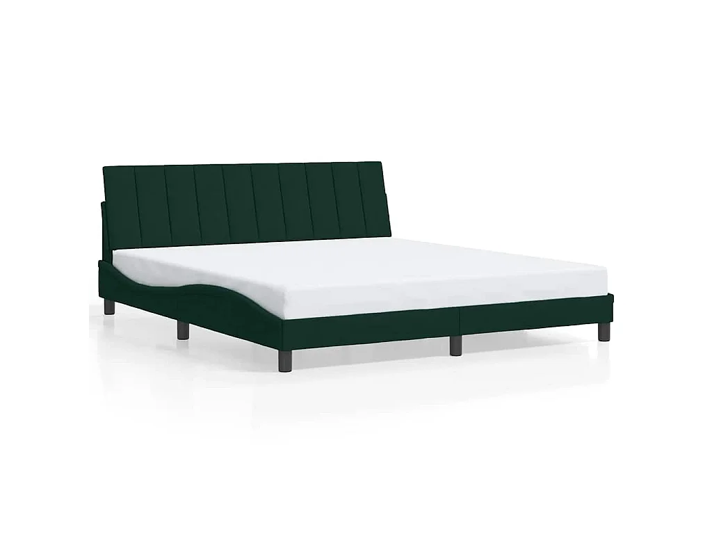 Bedframe zonder matras "Hanko" 180x200 cm fluweel donkergroen