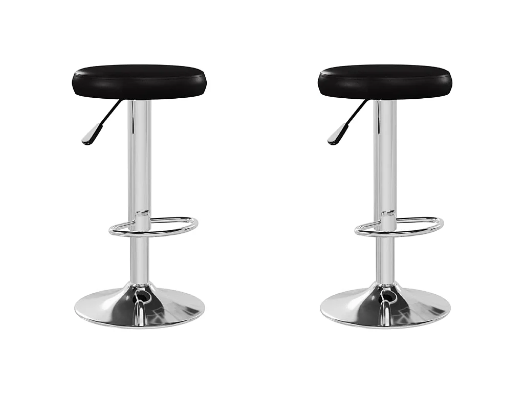 Barstoelen 2 st kunstleer zwart
