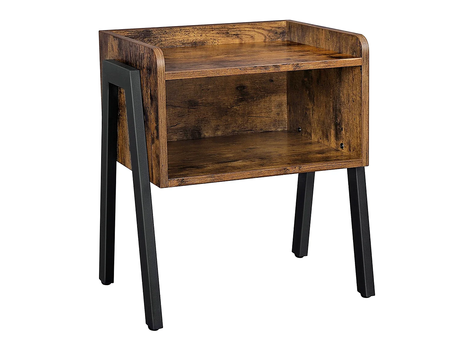 Bijzettafel 46x35x51,5 cm bruin rustiek alinru