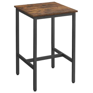 Bartafel 60x60x90 cm zwart rustiek bruin Bartafel 60x60x90 cm zwart rustiek bruin