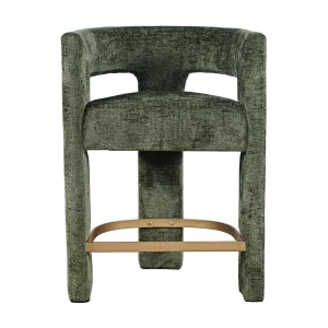 Barkruk 61x89x57 cm olijfgroen Leith LET71HO Barkruk 61x89x57 cm olijfgroen Leith LET71HO