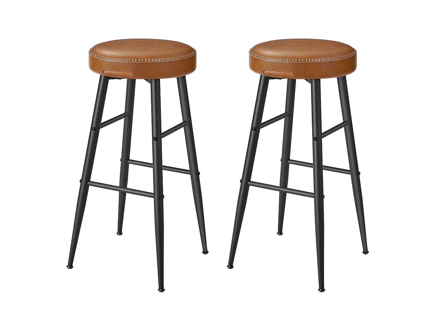 Barkruk 51,6×51,6×75 cm karamelbruin Echo-collectie