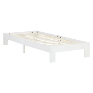 Bedframe 95,5x204x30 cm wit Bedframe 95,5x204x30 cm wit