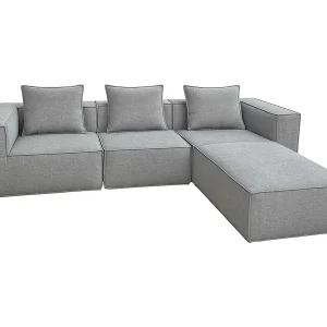 Bankstel MCW-O54 (4-delig),  lichtgrijs