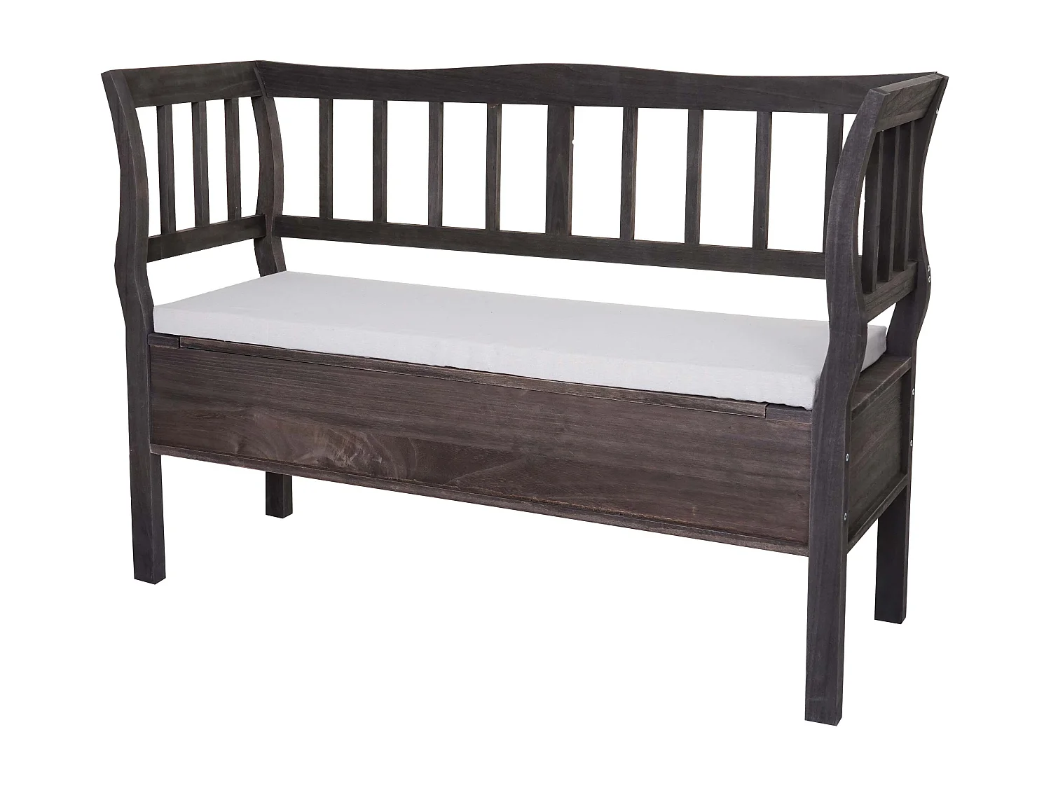 Bankzitting H207 Opbergvak Shabby look,  grijsbruin, shabby