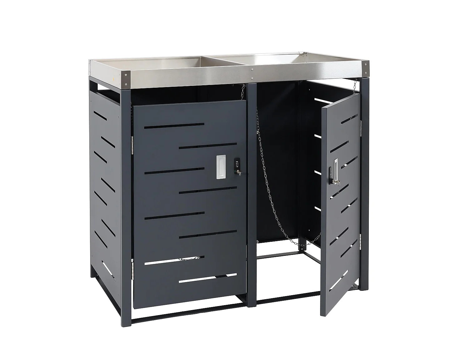 Bekleding voor 2 vuilnisbakken MCW-H40b