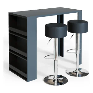 Bartafel set antraciet 57x117x106 Bartafel set antraciet 57x117x106