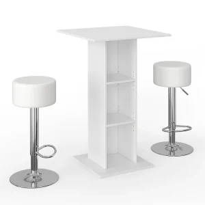 Bartafel set wit 70x70x109 rodeo