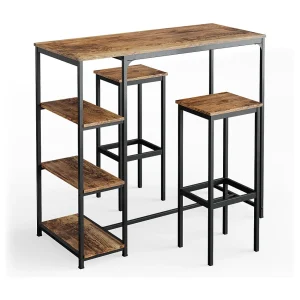 Bartafel set antiek hout 120x50x105 fyrk Bartafel set antiek hout 120x50x105 fyrk