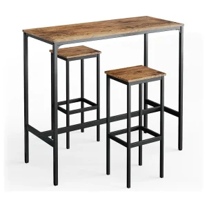 Bartafel set antiek hout 120x50x105 fyrk Bartafel set antiek hout 120x50x105 fyrk