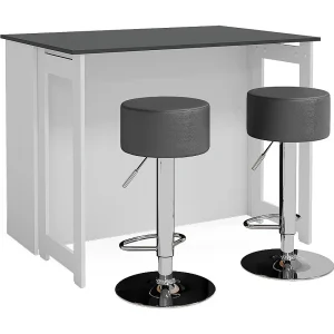 Bartafel set antraciet/wit 116x37x90.5 dominic Bartafel set antraciet/wit 116x37x90.5 dominic