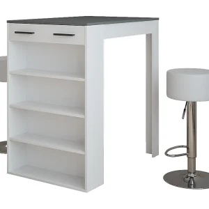 Bartafel set wit/antraciet 67x100x106 repose