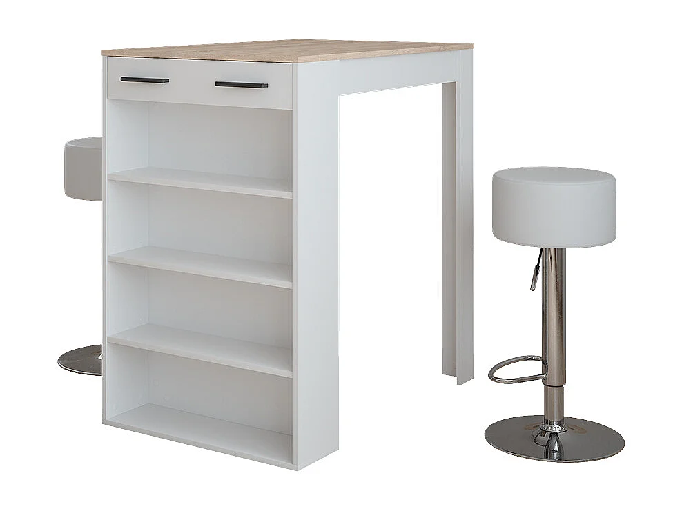 Bartafel set wit/sonoma 67x100x106 repose