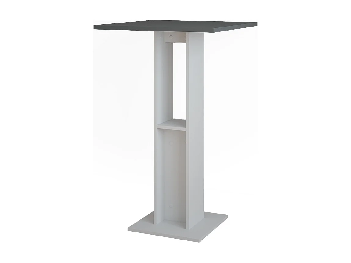 Bartafel wit/antraciet 65x65x106 repose