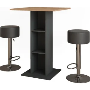 Bartafel set eik goud/antraciet 75x75x106 repose Bartafel set eik goud/antraciet 75x75x106 repose