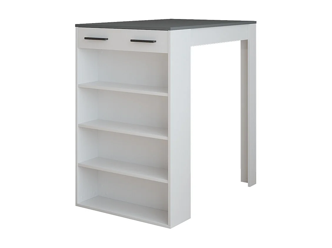 Bartafel wit/antraciet 67x100x106 repose