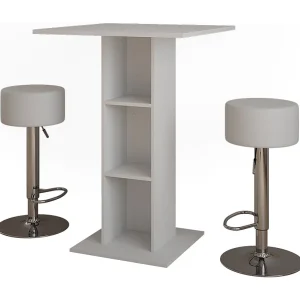 Bartafel set wit 75x75x106 repose