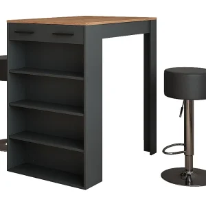 Bartafel set eik goud/antraciet 67x100x106 repose Bartafel set eik goud/antraciet 67x100x106 repose