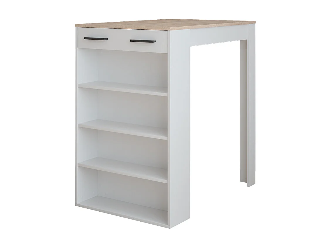Bartafel wit/sonoma 67x100x106 repose