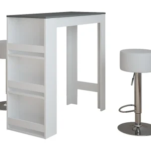 Bartafel set wit/antraciet 45x110x106 repose