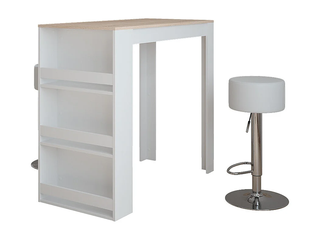 Bartafel set wit/sonoma 57x117x106 repose