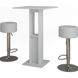 Bartafel set wit 65x65x106 repose