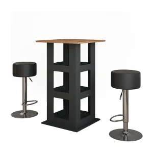 Bartafel set eik goud/antraciet 65x65x106 repose Bartafel set eik goud/antraciet 65x65x106 repose