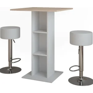 Bartafel set wit/sonoma 75x75x106 repose Bartafel set wit/sonoma 75x75x106 repose