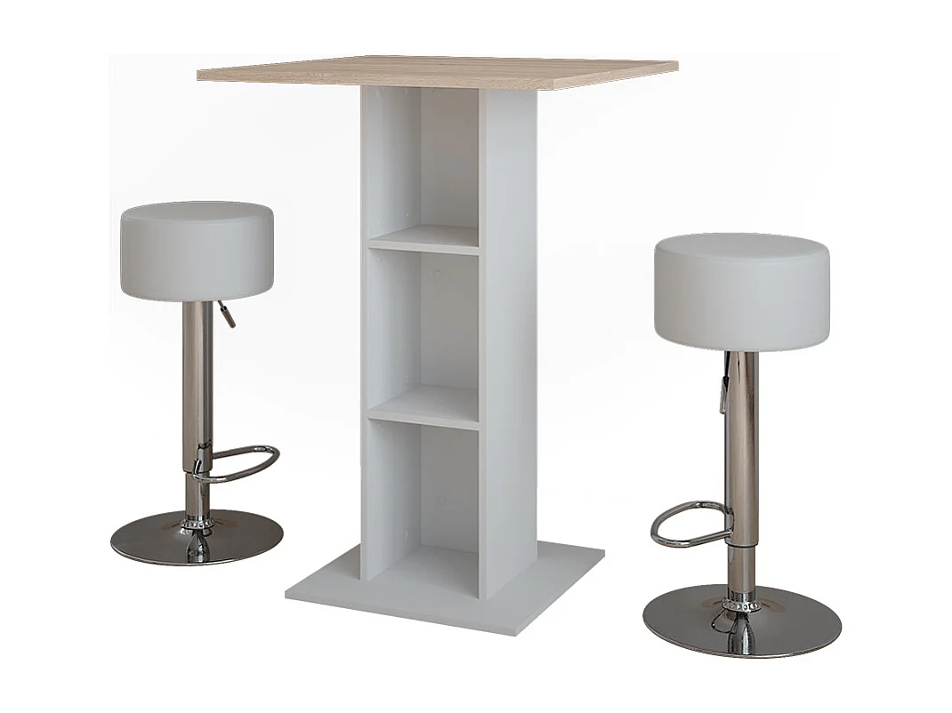 Bartafel set wit/sonoma 75x75x106 repose