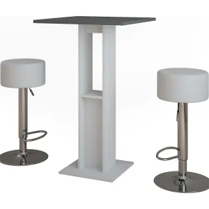 Bartafelset wit/antraciet 65x65x106 repose Bartafelset wit/antraciet 65x65x106 repose