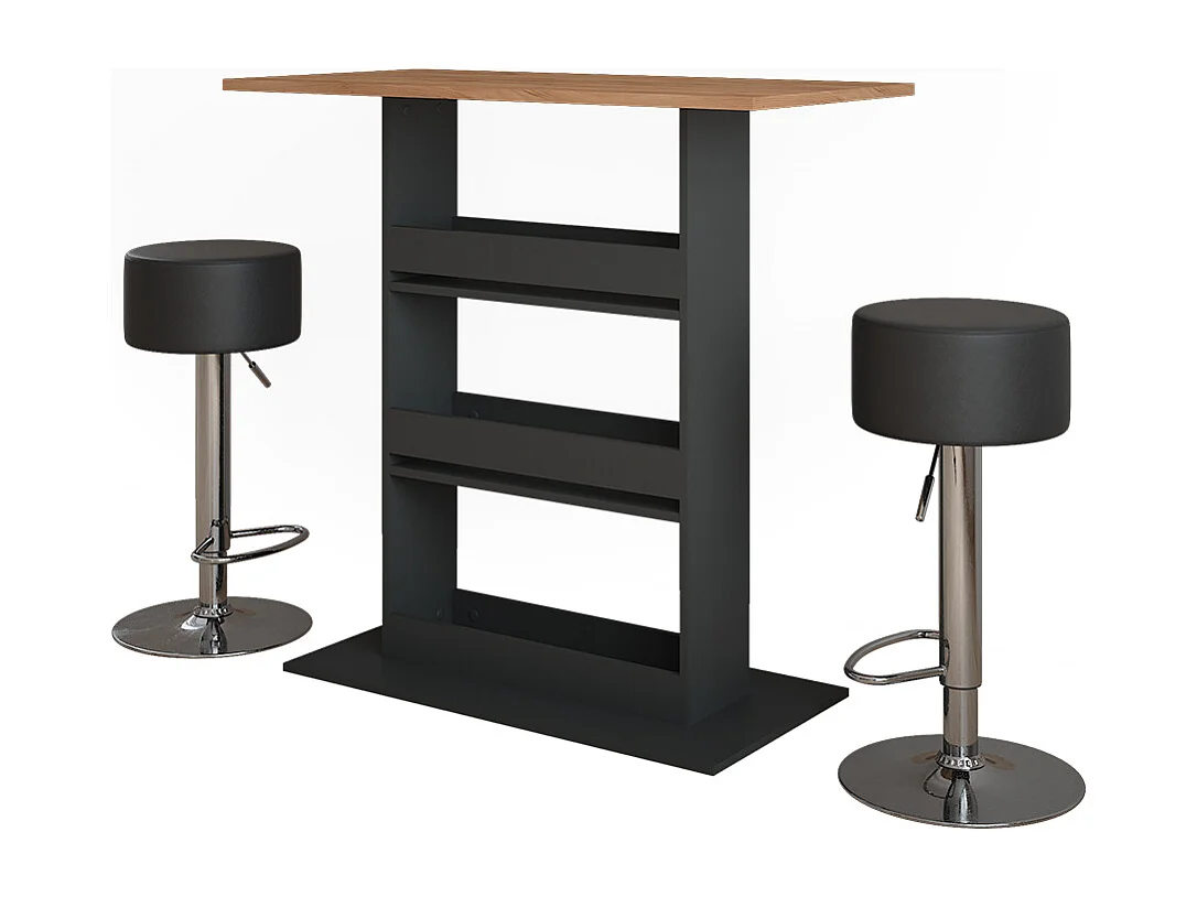 Bartafelset eik goud/antraciet 110x55x106 repose