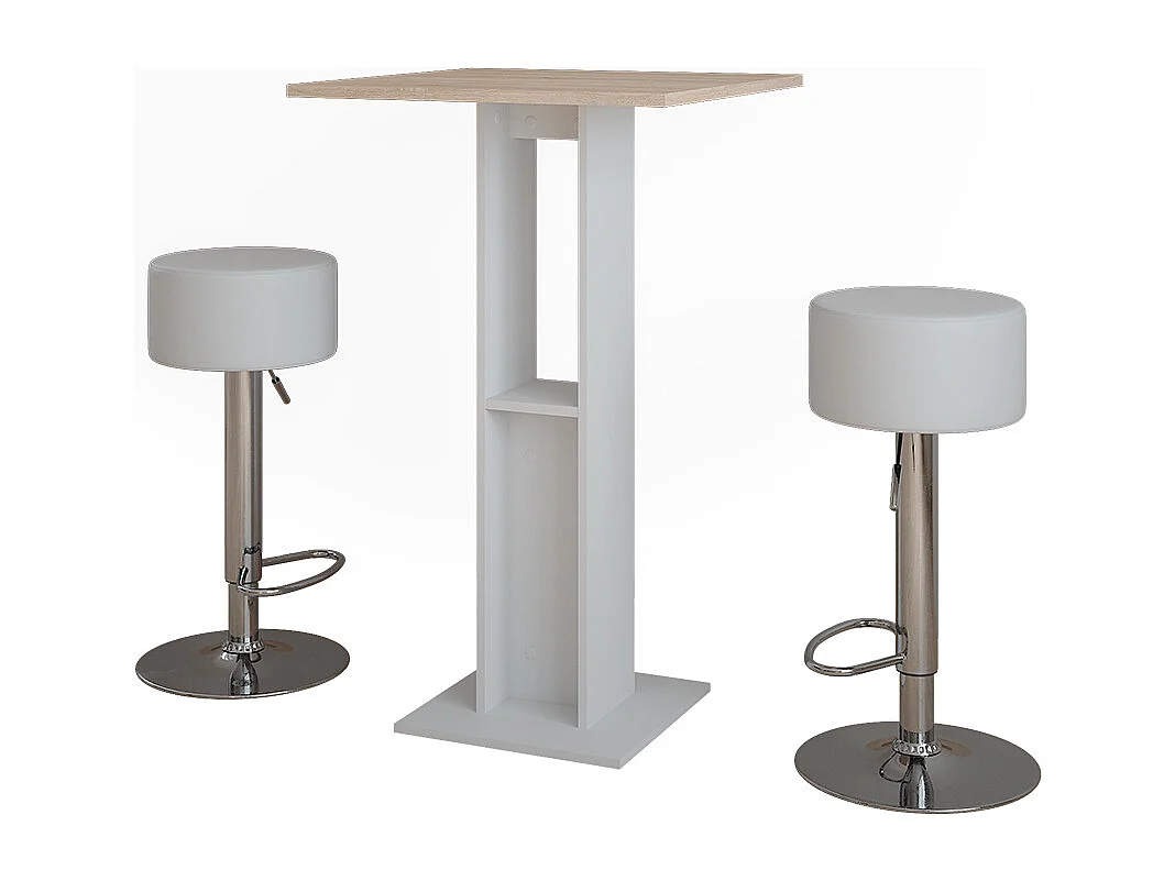 Bartafel set wit/sonoma 65x65x106 repose