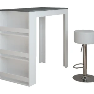 Bartafel set wit/antraciet 57x117x106 repose