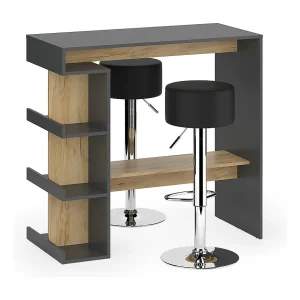 Bartafel set antraciet/gouden eik 108x50x103 dana Bartafel set antraciet/gouden eik 108x50x103 dana