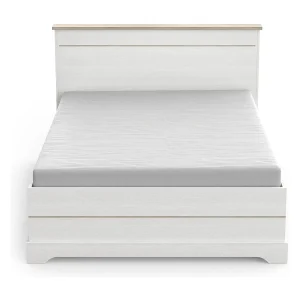 Bed met 2 laden en 2 vakken 140×190 cm wit Cottage Bed met 2 laden en 2 vakken 140×190 cm wit Cottage
